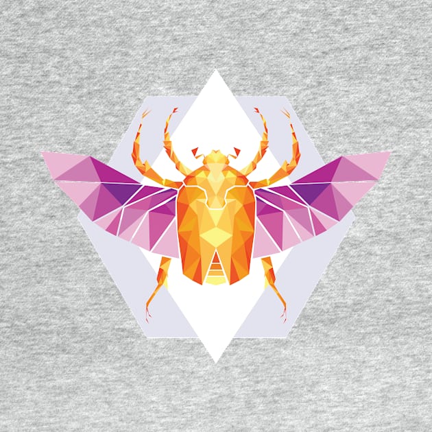 Bright low poly scarab by Pineapple Space